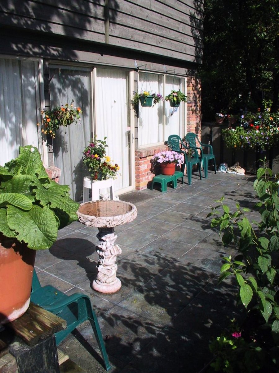 Tiled patio