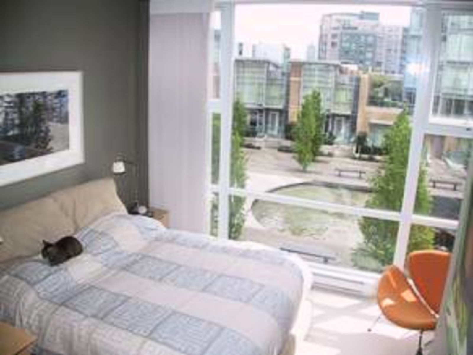 Master Bedroom with view of courtyard and marina
