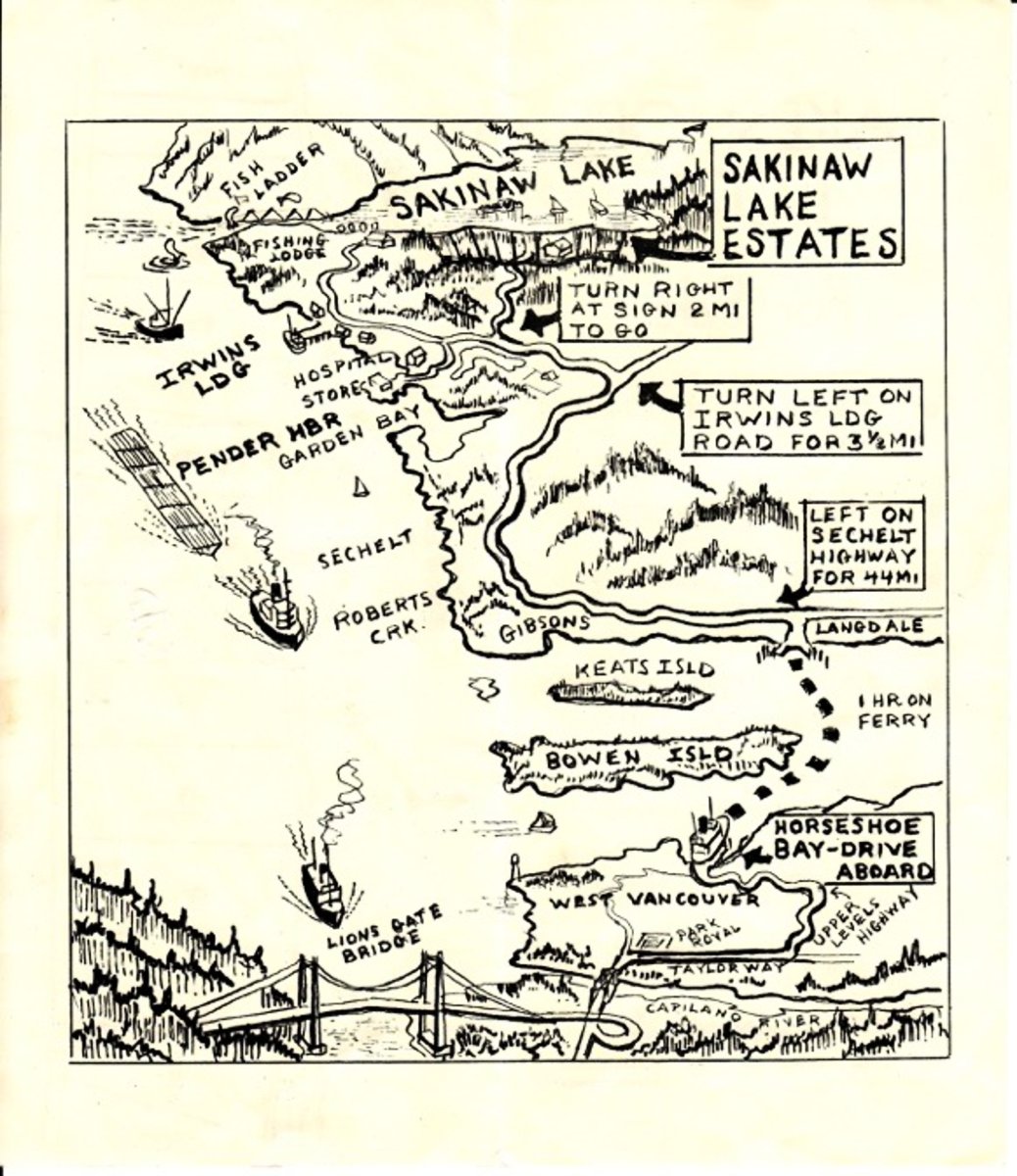 Sakinaw Map 1956