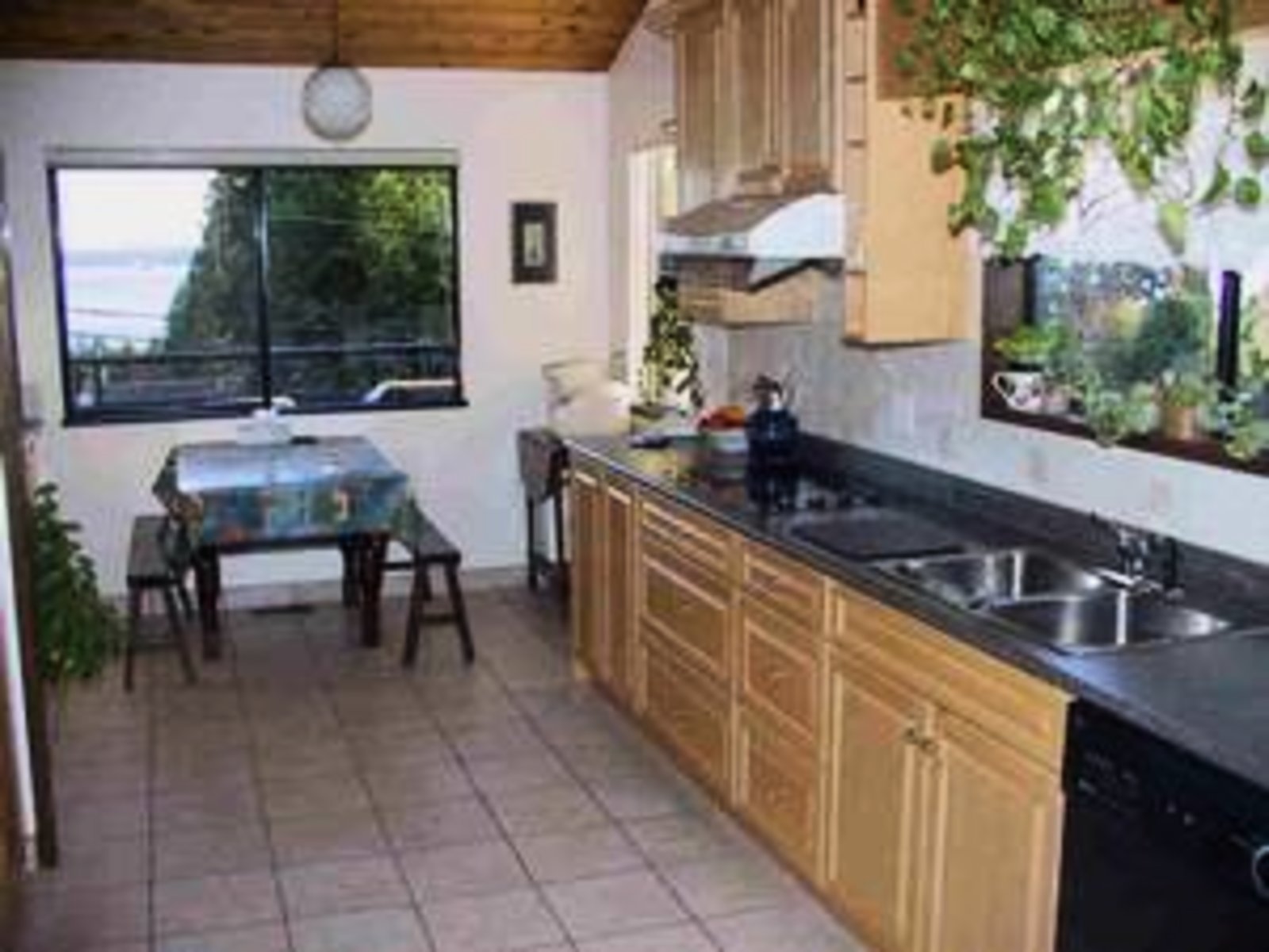 Kitchen Separate eating area with an ocean view